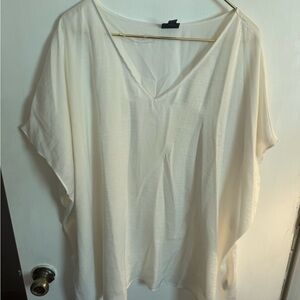Worthington Cream V-Neck Blouse